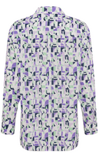 Load image into Gallery viewer, OLSEN<BR>
Cotton Viscose Geo Shirt<BR>
Lilac<BR>