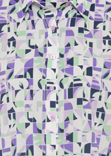 Load image into Gallery viewer, OLSEN<BR>
Cotton Viscose Geo Shirt<BR>
Lilac<BR>