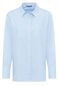 OLSEN<BR>
100% Cotton Shirt<BR>
Blue<BR>