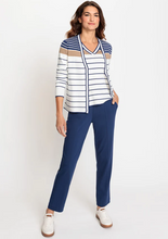 Load image into Gallery viewer, OLSEN<BR>
Lisa Fit Straight Leg Jersey Knit Trousers<BR>
Navy<BR>