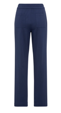 Load image into Gallery viewer, OLSEN<BR>
Lisa Fit Straight Leg Jersey Knit Trousers<BR>
Navy<BR>