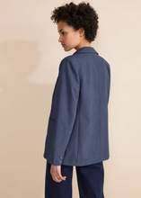 Load image into Gallery viewer, STREET ONE<BR>
Melange Long Blazer<BR>
Navy Blue<BR>