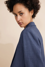 Load image into Gallery viewer, STREET ONE<BR>
Melange Long Blazer<BR>
Navy Blue<BR>