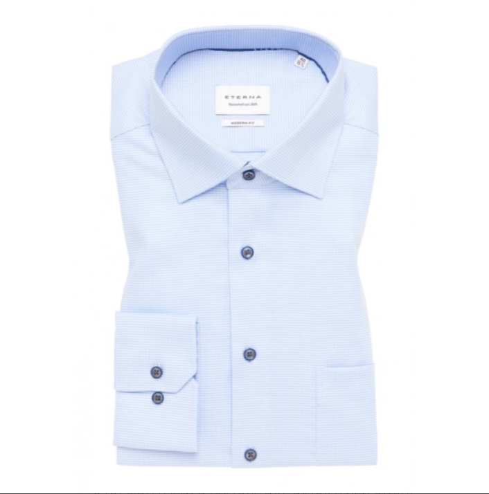 ETERNA<BR>
Long Sleeved Cotton Shirt<BR>
12 and 52<BR>
