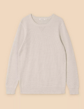Load image into Gallery viewer, WHITE STUFF<BR>
Attadale Crew Neck Knit<BR>
Grey, Light Blue<BR>