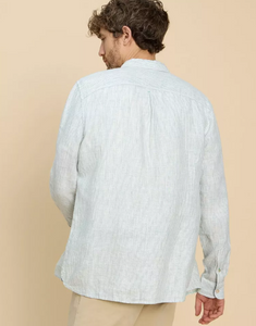 WHITE STUFF<BR>
Pembroke Long Sleeve Linen Shirt<BR>
Blue<BR>