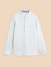 Load image into Gallery viewer, WHITE STUFF&lt;BR&gt;
Pembroke Long Sleeve Linen Shirt&lt;BR&gt;
Blue&lt;BR&gt;
