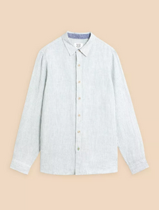 WHITE STUFF<BR>
Pembroke Long Sleeve Linen Shirt<BR>
Blue<BR>