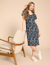 Load image into Gallery viewer, WHITE STUFF<BR>
Tallie Jersrey Dress<BR>
Navy<BR>