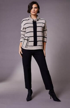 Load image into Gallery viewer, PERUZZI&lt;BR&gt;
Classic Trousers&lt;BR&gt;
Beige/Navy&lt;BR&gt;

