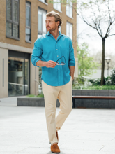 Load image into Gallery viewer, KOY CLOTHING<BR>
Maji Kikoy Kabisa Long Sleeve Shirt<BR>
Turquoise<BR>