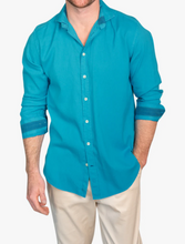 Load image into Gallery viewer, KOY CLOTHING<BR>
Maji Kikoy Kabisa Long Sleeve Shirt<BR>
Turquoise<BR>