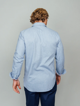 Load image into Gallery viewer, KOY CLOTHING&lt;BR&gt;
Cotton Cashmere Long Sleeve Shirt&lt;BR&gt;
Light Blue&lt;BR&gt;
