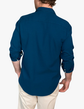 Load image into Gallery viewer, KOY CLOTHING<BR>
Ziwa Kikoy Kabisa Long Sleeve Shirt<BR>
Dark Blue<BR>