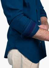 Load image into Gallery viewer, KOY CLOTHING<BR>
Ziwa Kikoy Kabisa Long Sleeve Shirt<BR>
Dark Blue<BR>