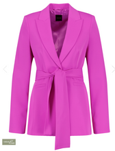 Load image into Gallery viewer, TAIFUN<BR>
Stretch Blazer with A Tie Around Belt<BR>
342/Pink<BR>