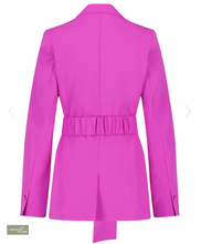 Load image into Gallery viewer, TAIFUN<BR>
Stretch Blazer with A Tie Around Belt<BR>
342/Pink<BR>