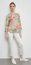Load image into Gallery viewer, GERRY WEBER&lt;BR&gt;
Flowing Blouse with a Notch Neckline&lt;BR&gt;
Multi/503&lt;BR&gt;
