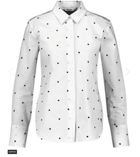 Load image into Gallery viewer, GERRY WEBER<BR>
Long Sleeve Cotton Blouse with Lined Side Vents<BR>
White<BR>