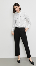 Load image into Gallery viewer, GERRY WEBER<BR>
Long Sleeve Cotton Blouse with Lined Side Vents<BR>
White<BR>