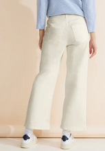 Load image into Gallery viewer, STREET ONE<BR>
Casual Fit Denim Culotte Trousers<BR>
Ecru White<BR>