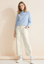 Load image into Gallery viewer, STREET ONE<BR>
Casual Fit Denim Culotte Trousers<BR>
Ecru White<BR>