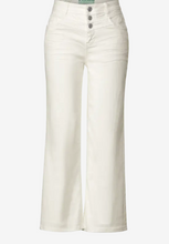 Load image into Gallery viewer, STREET ONE<BR>
Casual Fit Denim Culotte Trousers<BR>
Ecru White<BR>