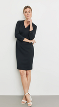 Load image into Gallery viewer, GERRY WEBER<BR>
Elegant Dress with Draped Neck<BR>
Navy<BR>