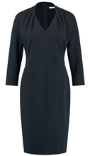 Load image into Gallery viewer, GERRY WEBER<BR>
Elegant Dress with Draped Neck<BR>
Navy<BR>