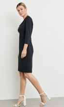 Load image into Gallery viewer, GERRY WEBER<BR>
Elegant Dress with Draped Neck<BR>
Navy<BR>