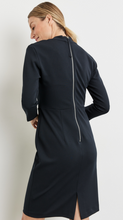 Load image into Gallery viewer, GERRY WEBER<BR>
Elegant Dress with Draped Neck<BR>
Navy<BR>