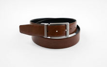 Load image into Gallery viewer, OXFORD LEATHERCRAFT<BR>
Ibex 35mm Formal Reversible Belt<BR>
Black/Tan and Black/Burgundy<BR>