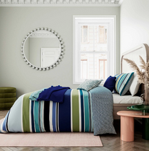 Load image into Gallery viewer, BEDECK<BR>
Helena Springsfield Darcie Duvet Cover Set<BR>
Blue Stripe<BR>