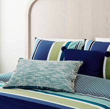 Load image into Gallery viewer, BEDECK<BR>
Helena Springsfield Darcie Duvet Cover Set<BR>
Blue Stripe<BR>
