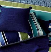 Load image into Gallery viewer, BEDECK&lt;BR&gt;
Helena Springsfield Darcie Duvet Cover Set&lt;BR&gt;
Blue Stripe&lt;BR&gt;
