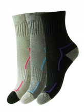 Load image into Gallery viewer, HJ SOCK GROUP<BR>
3 Pair Pack Short Cotton Socks<BR>
Multi<BR>