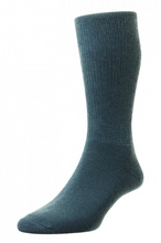 Load image into Gallery viewer, HJ SOCK GROUP<BR>
Wool Diabetic Socks<BR>
Airforces & Charcoal<BR>
