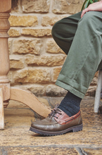 Load image into Gallery viewer, HJ SOCK GROUP<BR>
Wool Diabetic Socks<BR>
Airforces & Charcoal<BR>