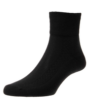 Load image into Gallery viewer, HJ SOCKS GROUP<BR>
Diabetic Low Rise Socks<BR>
Black/Grey<BR>