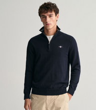Load image into Gallery viewer, GANT<BR>
Classic Cotton Half Zip Sweater<BR>
Jeans Blue or Navy Available <BR>