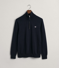 Load image into Gallery viewer, GANT<BR>
Classic Cotton Half Zip Sweater<BR>
Jeans Blue or Navy Available <BR>