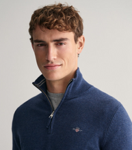 Load image into Gallery viewer, GANT<BR>
Classic Cotton Half Zip Sweater<BR>
Jeans Blue or Navy Available <BR>