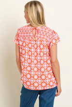 Load image into Gallery viewer, BRAKEBURN<BR>
Moroccan Tile Blouse<BR>
Orange<BR>