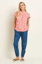 Load image into Gallery viewer, BRAKEBURN<BR>
Moroccan Tile Blouse<BR>
Orange<BR>