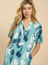 Load image into Gallery viewer, WHITE STUFF<BR>
Tammy Cotton Dress<BR>
Multi/ Teal<BR>