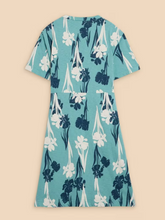 Load image into Gallery viewer, WHITE STUFF<BR>
Tammy Cotton Dress<BR>
Multi/ Teal<BR>