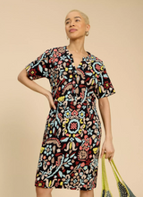 Load image into Gallery viewer, WHITE STUFF<BR>
Tammy Cotton Dress<BR>
Multi/ Teal<BR>