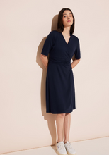 Load image into Gallery viewer, STREET ONE<BR>
Wrap Dress<BR>
Deep Blue<BR>