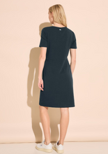 Load image into Gallery viewer, STREET ONE<BR>
Dress with Knot Details<BR>
Navy/Teal<BR>