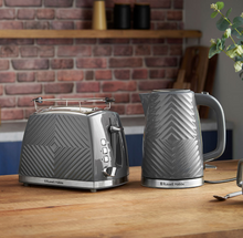 Load image into Gallery viewer, RUSSELL HOBBS<BR>
Groove 2 Toaster<BR>
Grey<BR>